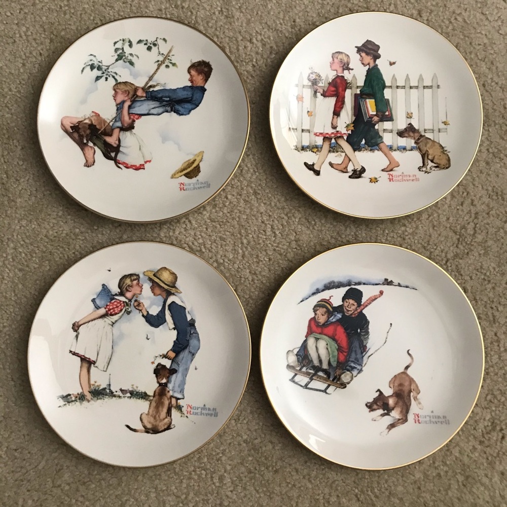 Norman Rockwell collectible Gorham plates